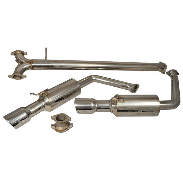 Injen 2011-14 Hyundai Sonata/Kia Optima 2.0L - 3inch Cat Back w/ Dual 60mm Mufflers - Bull Strap