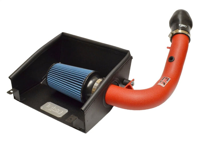 Injen 2015-2017 Polaris Slingshot 2.4L 4 Cyl Wrinkle Red Short Ram Intake w/ Heat Shield - Bull Strap