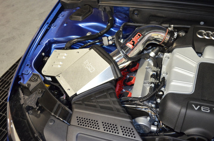 Injen 2015 Audi B8/S4 3.0L TFSI Supercharged Polished Short Ram Intake w/MR Technology & Heat Shield - Bull Strap