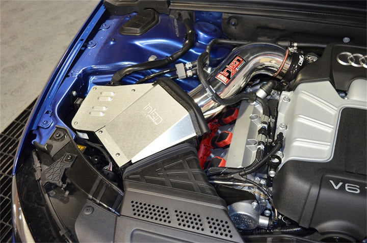 Injen 2015 Audi B8/S4 3.0L TFSI Supercharged Polished Short Ram Intake w/MR Technology & Heat Shield - Bull Strap