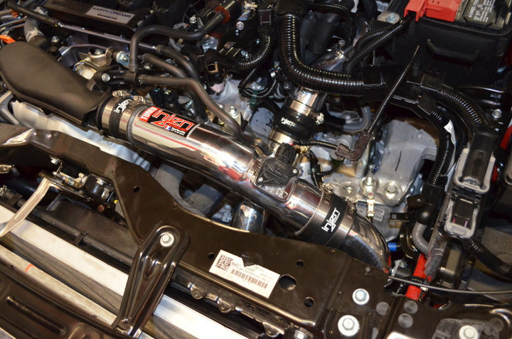 Injen 2017+ Honda Civic Si 1.5L Wrinkle Red Cold Air Intake - Bull Strap