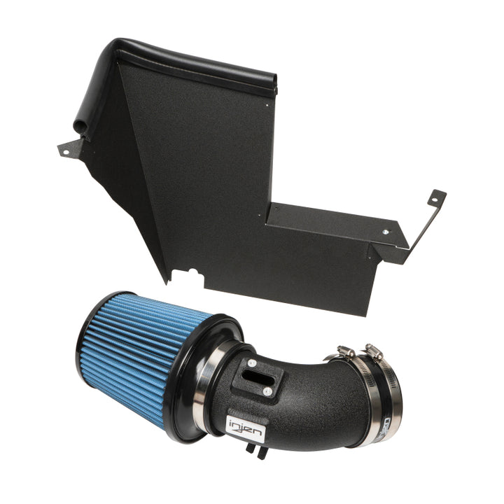 Injen 2020 BMW M340i SP Short Ram Air Intake System Wrinkle Black Finish - Bull Strap