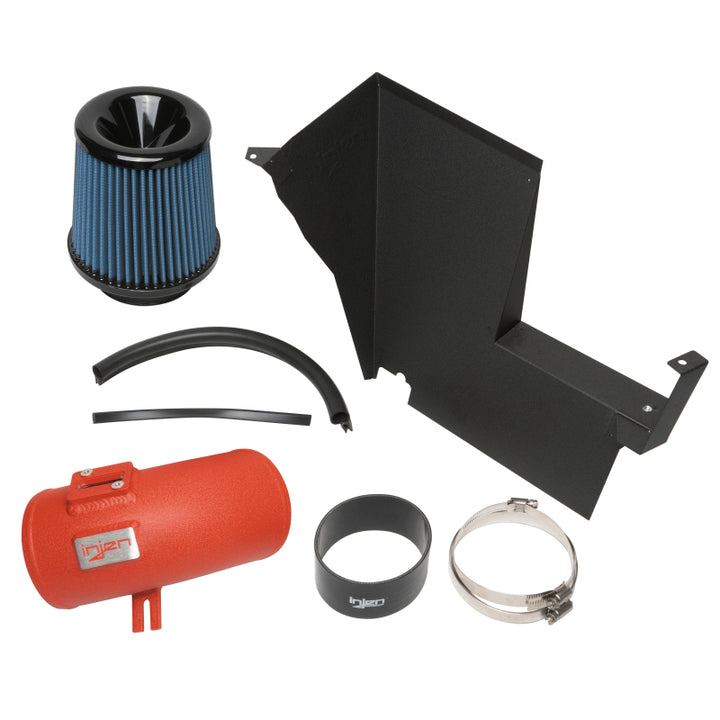 Injen 2020 BMW M340i SP Short Ram Air Intake System Wrinkle Red Finish - Bull Strap