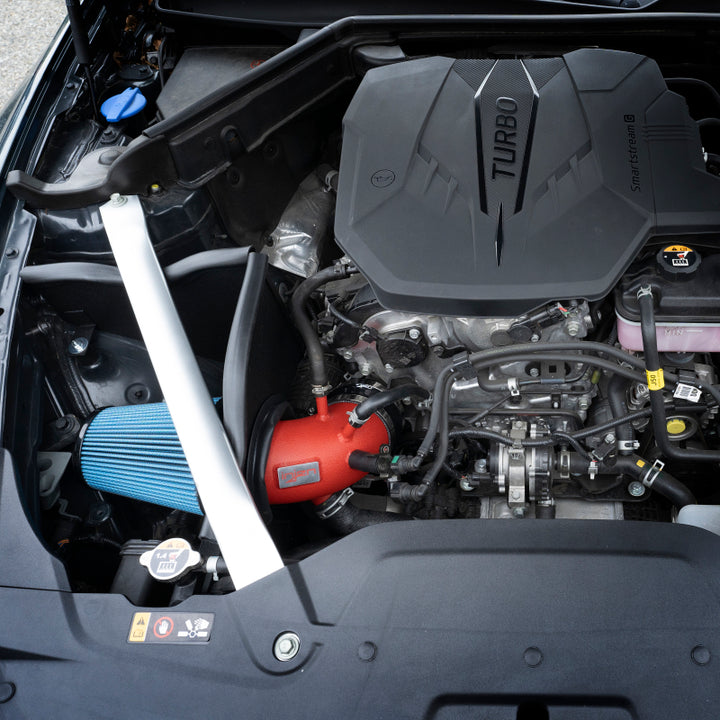 Injen 2022+ Kia Stinger 2.5L Turbo Polished SP Short Ram Cold Air Intake System - Bull Strap