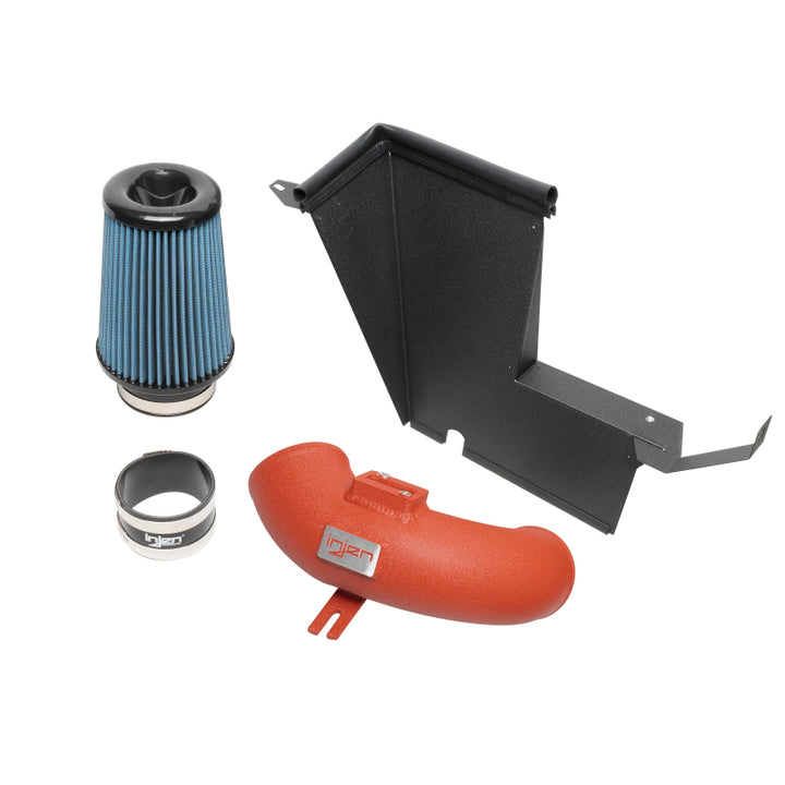 Injen 21-22 Toyota Supra 2.0L 4 Cyl. SP Short Ram Air Intake System - Wrinkle Red - Bull Strap