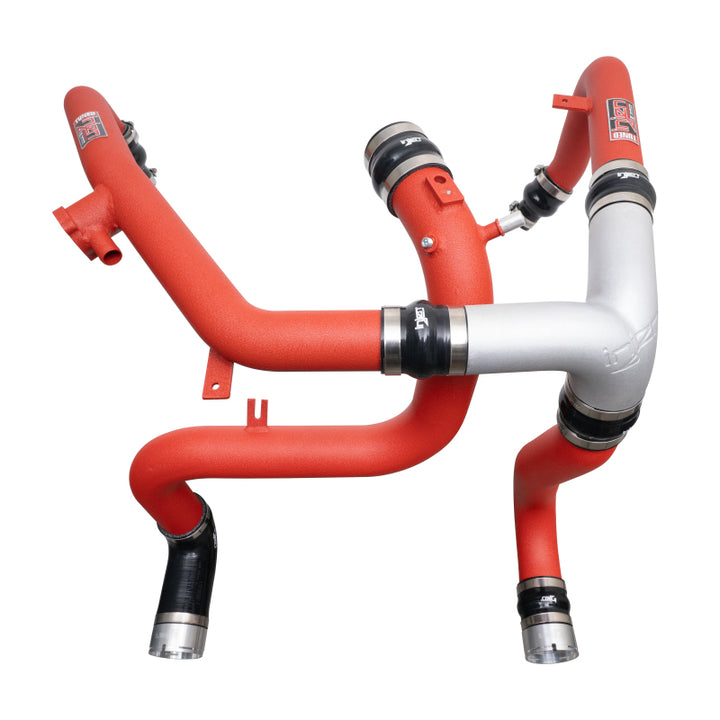 Injen 21-23 Ford Bronco 2.7L V6 (TT) EcoBoost SES Intercooler Pipes - Wrinkle Red - Bull Strap