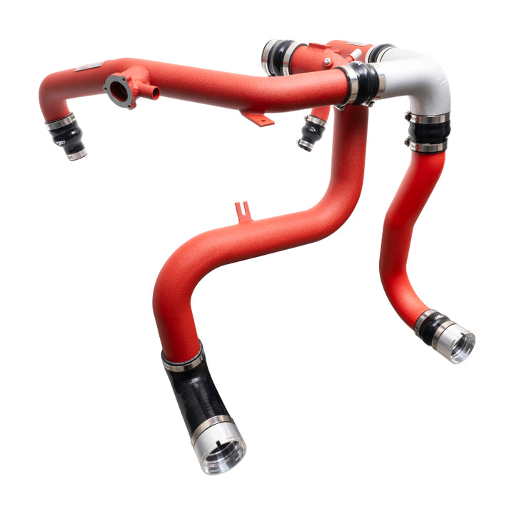 Injen 21-23 Ford Bronco 2.7L V6 (TT) EcoBoost SES Intercooler Pipes - Wrinkle Red - Bull Strap