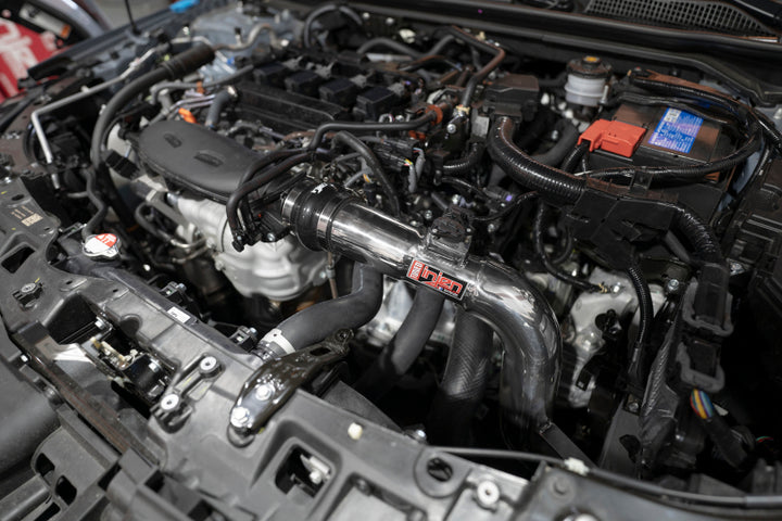 Injen 22-23 Honda Civic/Civic Si 1.5L 4 Cyl. Polished Cold Air Intake - Bull Strap