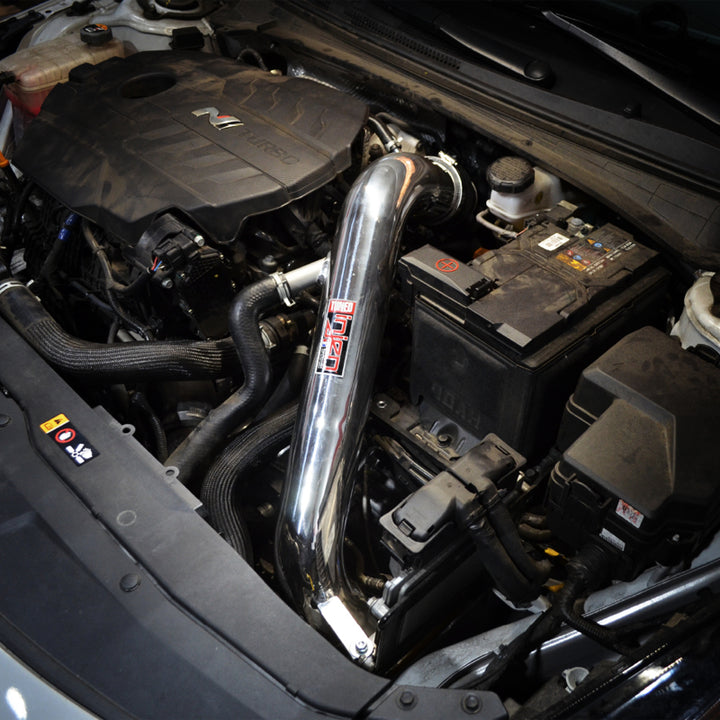 Injen 22-23 Hyundai Elantra N L4-2.0L Turbo Cold Air Intake Wrinkle Red - Bull Strap