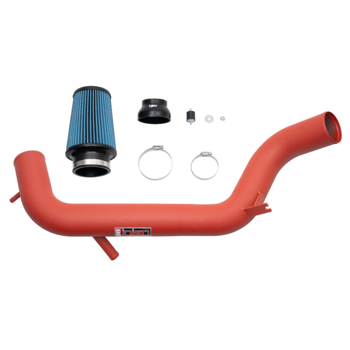 Injen 22-23 Hyundai Elantra N L4-2.0L Turbo Cold Air Intake Wrinkle Red - Bull Strap