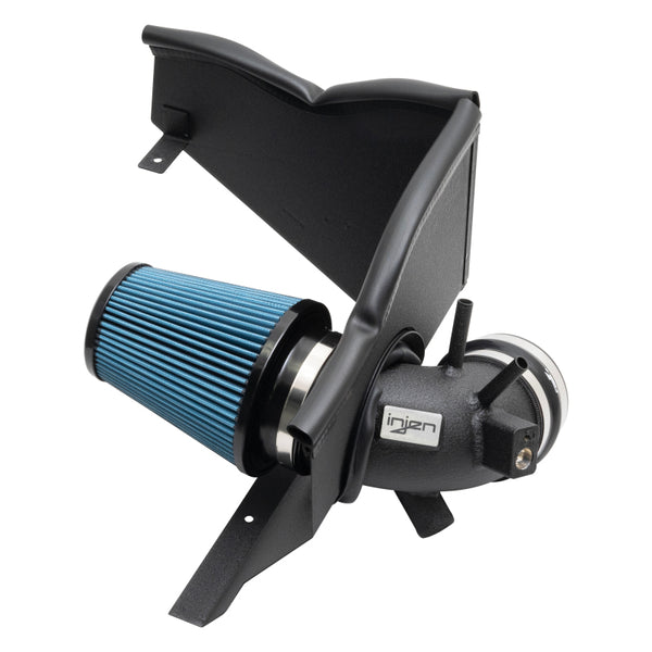 Injen 22-23 Kia Stinger 2.5L Turbo L4 Wrinkle Black Short Ram Tuned Intake System - Bull Strap