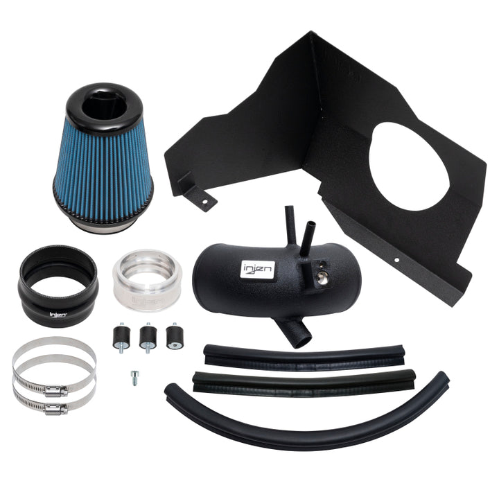 Injen 22-23 Kia Stinger 2.5L Turbo L4 Wrinkle Black Short Ram Tuned Intake System - Bull Strap