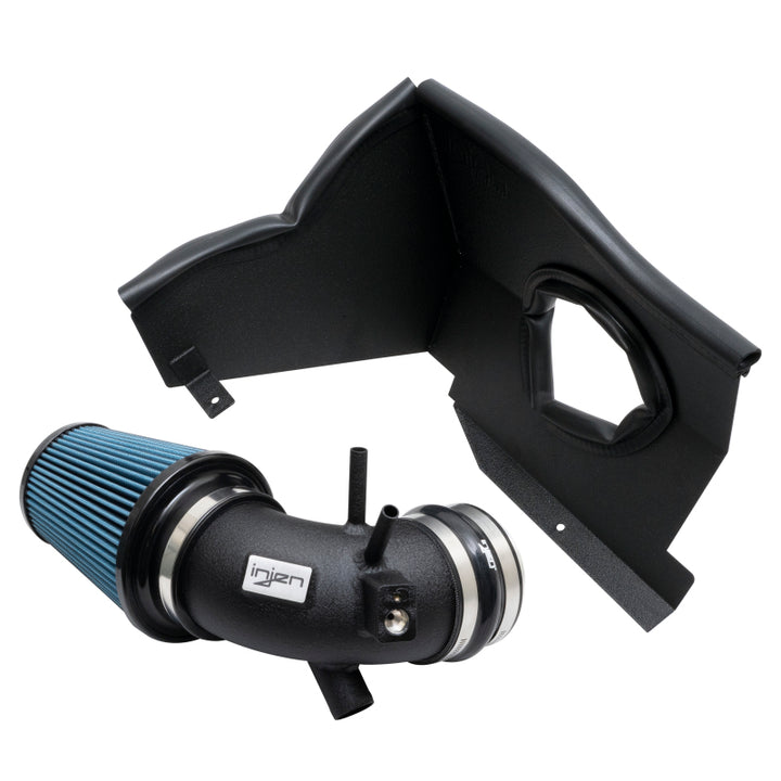 Injen 22-23 Kia Stinger 2.5L Turbo L4 Wrinkle Black Short Ram Tuned Intake System - Bull Strap