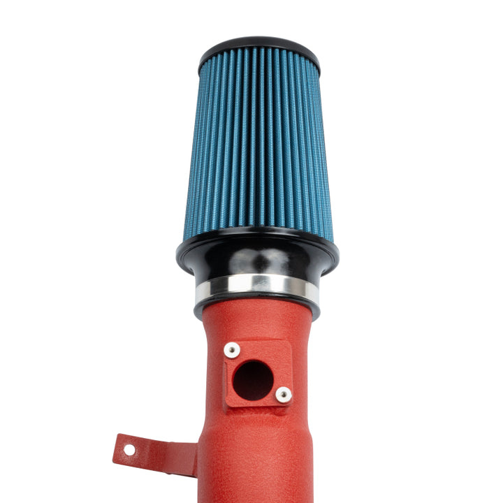 Injen 23-25 Toyota GR Corolla L3-1.6L Turbo Wrinkle Red Short Ram Cold Air Intake - Bull Strap