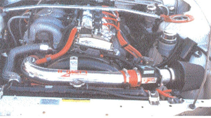 Injen 95-96 Nissan 240SX L4 2.4L Black IS Short Ram Cold Air Intake - Bull Strap
