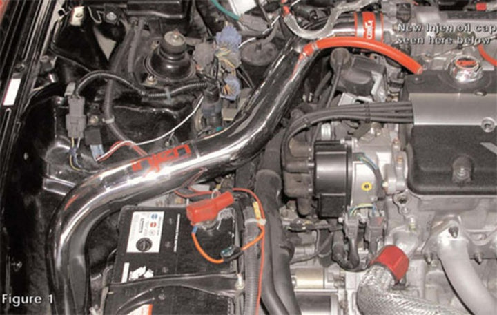 Injen 97-01 Prelude Polished Cold Air Intake - Bull Strap