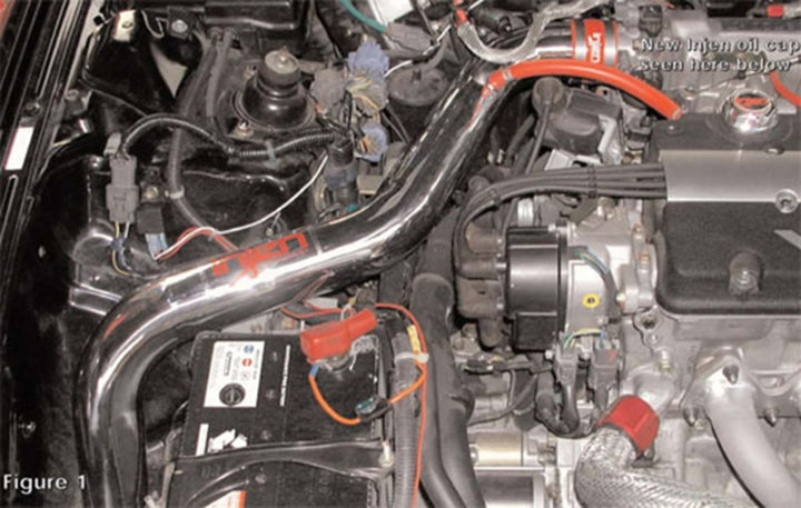 Injen 97-01 Prelude Polished Cold Air Intake - Bull Strap