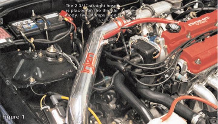 Injen 99-00 Civic Si Polished Cold Air Intake - Bull Strap