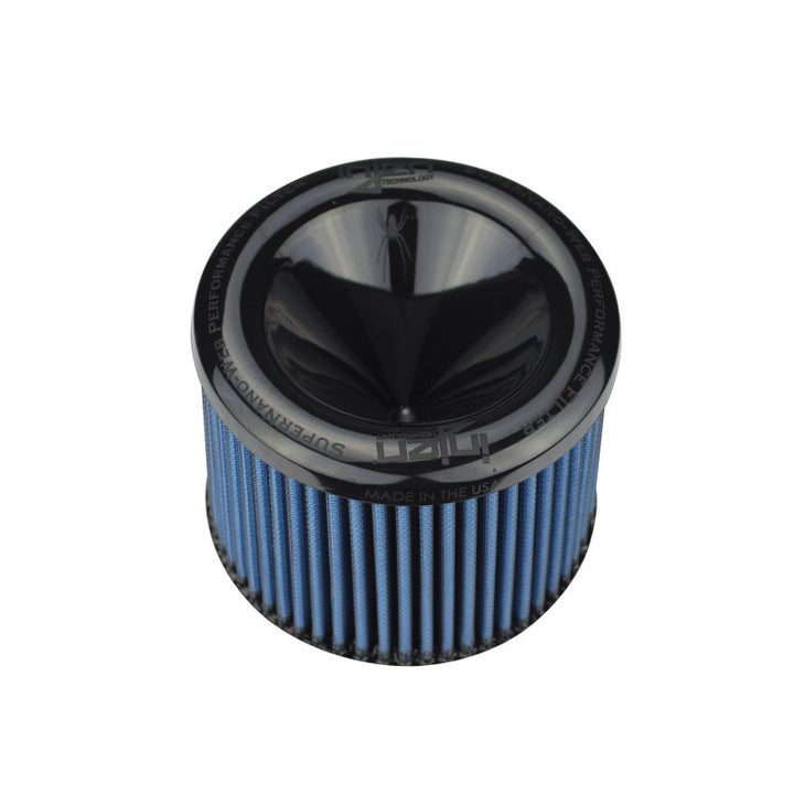Injen AMSOIL Ea Nanofiber Dry Air Filter - 3.00 Filter 6 Base / 5 Tall / 5 Top - Bull Strap