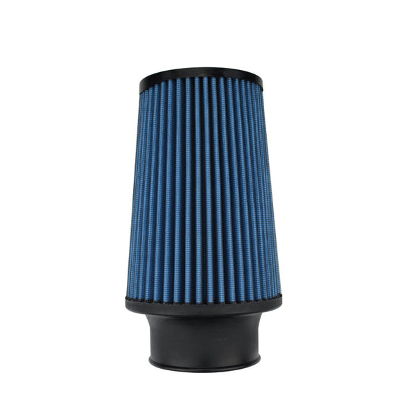 Injen NanoWeb Dry Air Filter 3.00in Neck 5.00in Base 7.00in Tall 4.00in Top 45 Pleats 9.05in Height - Bull Strap