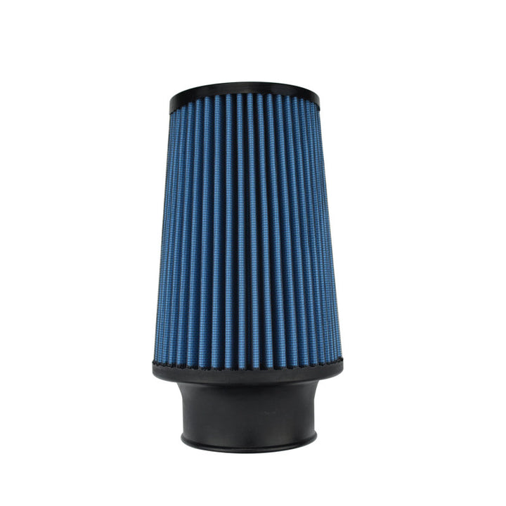 Injen NanoWeb Dry Air Filter 3.00in Neck 5.00in Base 7.00in Tall 4.00in Top 45 Pleats 9.05in Height - Bull Strap