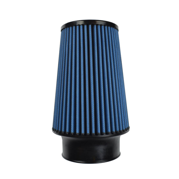Injen NanoWeb Dry Air Filter 3.50in Neck 5.25in Base 7.00in Tall 4.00in Top 45 Pleats - Bull Strap