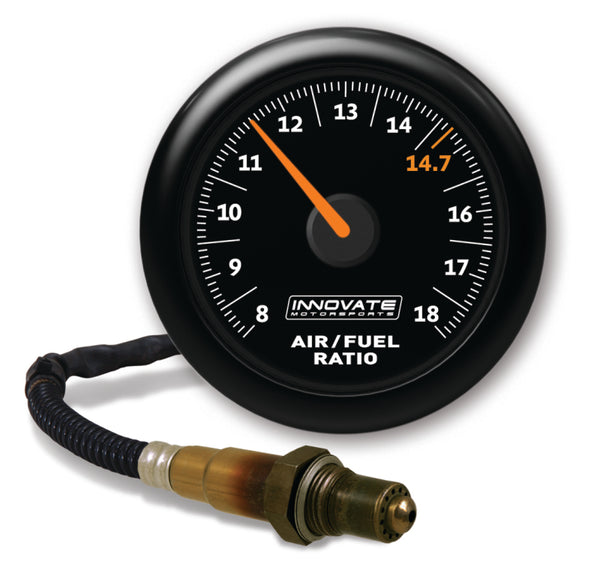 Innovate MTX-AL Analog Air/Fuel Ratio Gauge Kit - Black Dial - Bull Strap