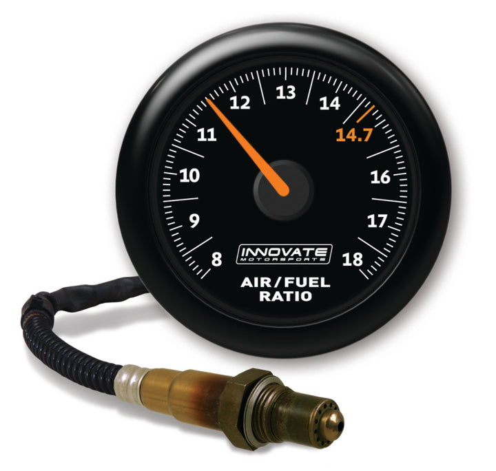Innovate MTX-AL Analog Air/Fuel Ratio Gauge Kit - Black Dial - Bull Strap