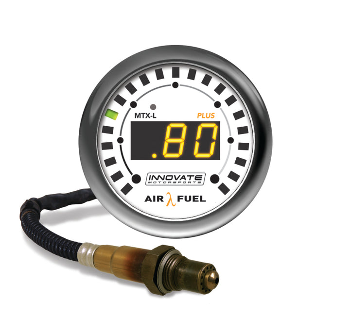 Innovate MTX-L PLUS Digital Air/Fuel Ratio Gauge Kit 8ft w/O2 Sensor - Bull Strap