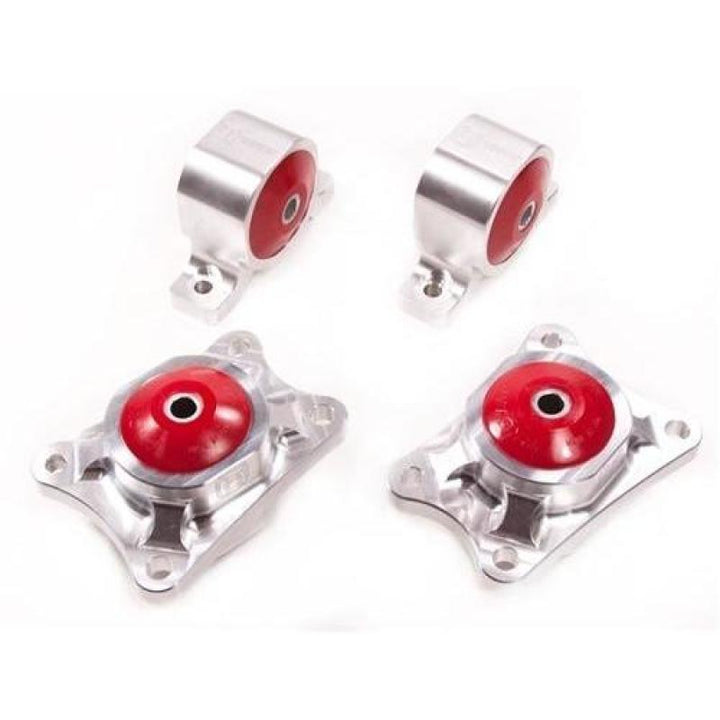 Innovative 00-09 Honda S2000 F-Series Silver Aluminum Mounts 75A Bushings Billet Rear Diff Mounts - Bull Strap