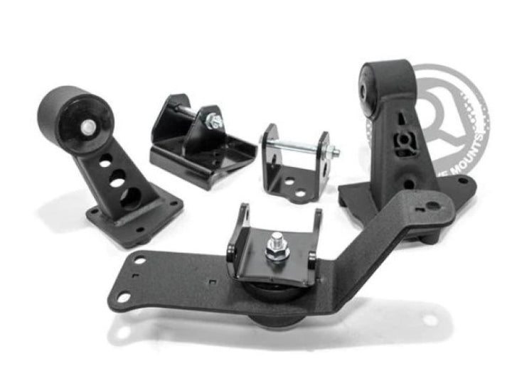 Innovative 00-09 Honda S2000 K-Series Black Steel Mounts 75A Bushings - Bull Strap