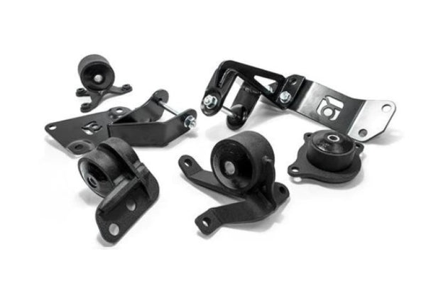 Innovative 01-05 Civic K-Series Black Steel Mounts 75A Bushings (Not K24 Trans) - Bull Strap