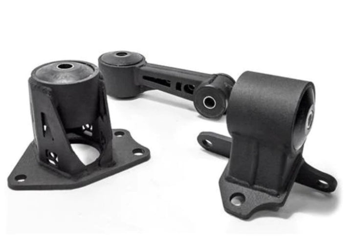 Innovative 09-13 Honda FIT/JAZZ L-Series Black Steel Mounts 75A Bushings - Bull Strap