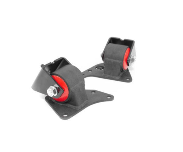 Innovative 99-00 Mazda Miata NB 1.8L Black Steel Replacement Mounts 75A Bushings (No Trans Mount) - Bull Strap