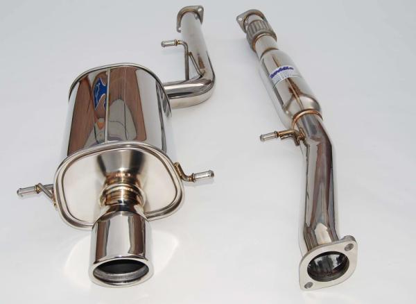 Invidia 02-07 WRX/STi 76mm Q300 Stainless Steel Cat-back Exhaust - Bull Strap