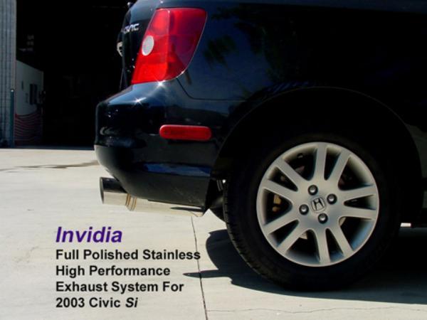 Invidia 02+ Honda Civic Si 3 Door (101mm tip) Cat- Back Exhaust - Bull Strap