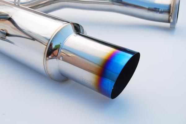Invidia 08-09 WRX Sedan 76mm (101mm tip) RACING Titanium Tip Cat-back Exhaust - Bull Strap