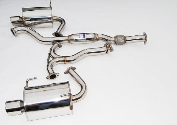 Invidia 08-09 WRX Sedan Q300 Dual Stainless Steel Tip Cat-back Exhaust - Bull Strap