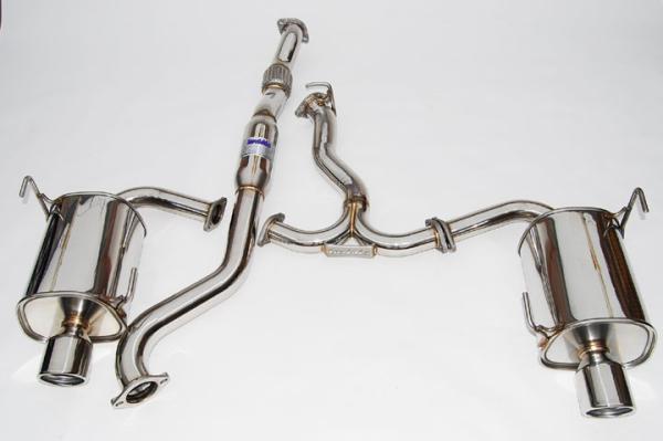 Invidia 08-09 WRX Sedan Q300 Dual Stainless Steel Tip Cat-back Exhaust - Bull Strap