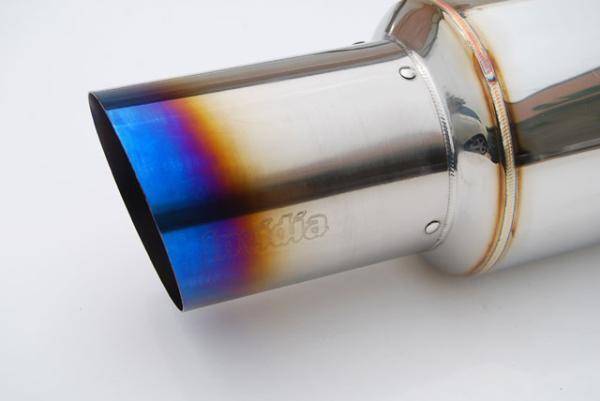 Invidia 08+ WRX Hatch / 08 STi 76mm RACING Titanium Tip Cat-back Exhaust - Bull Strap