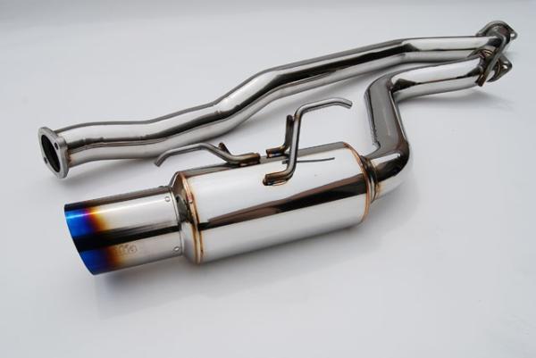 Invidia 08+ WRX Hatch / 08 STi 76mm RACING Titanium Tip Cat-back Exhaust - Bull Strap
