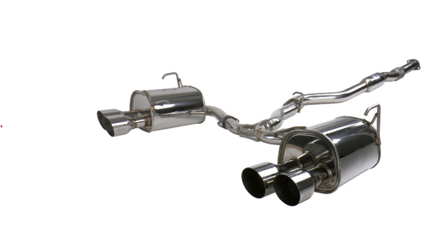 Invidia 15+ Subaru STI 4Dr Q300 Single Layer Stainless Steel Quad Tip Cat-Back Exhaust - Bull Strap