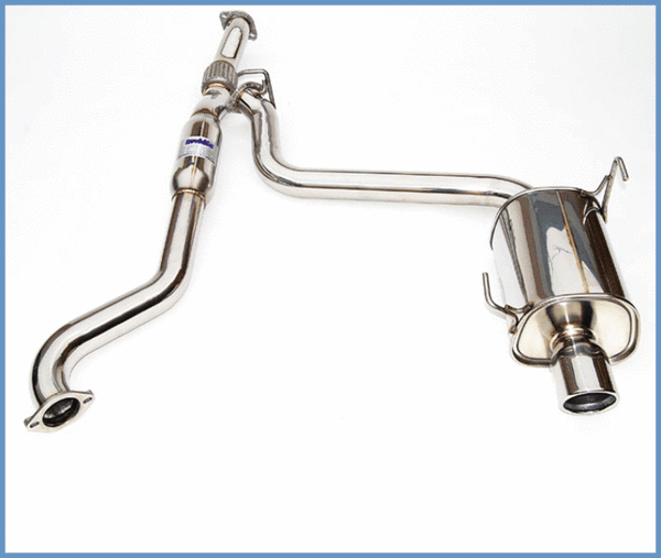 Invidia 15+ Subaru WRX/STI Single Q300 Rolled Stainless Steel Tip Cat-back Exhaust - Bull Strap