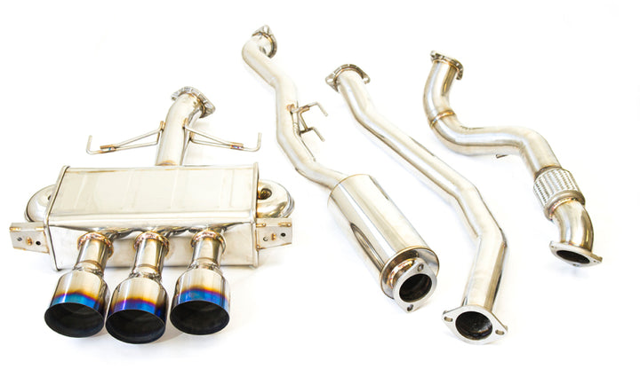 Invidia 17-19 Honda Civic Type R Q300 Triple Titanium Tip Cat-back Exhaust - Bull Strap
