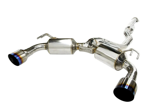 Invidia 2009+ Mitsubishi Evo X Dual N1 Titanium Tip Cat-back Exhaust - Bull Strap