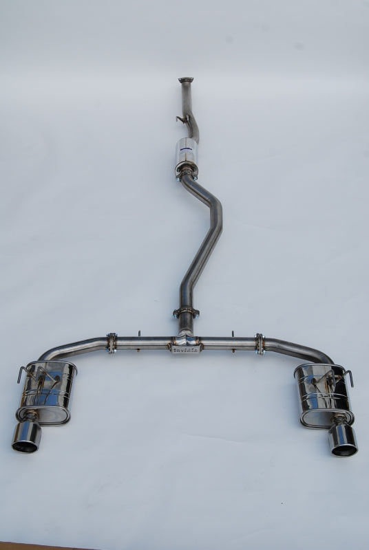 Invidia 2022+ Honda Civic Si (1.5T) 70mm Q300 Cat Back Exhaust - Rolled SS Tips - Bull Strap