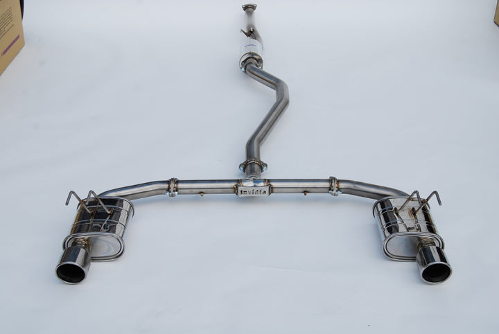Invidia 2022+ Honda Civic Si (1.5T) 70mm Q300 Cat Back Exhaust - Rolled SS Tips - Bull Strap
