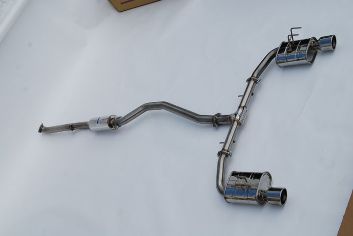 Invidia 2022+ Honda Civic Si (1.5T) 70mm Q300 Cat Back Exhaust - Rolled SS Tips - Bull Strap