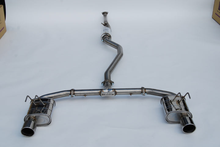 Invidia 2022+ Honda Civic Si (1.5T) 70mm Q300 Cat Back Exhaust - Rolled SS Tips - Bull Strap