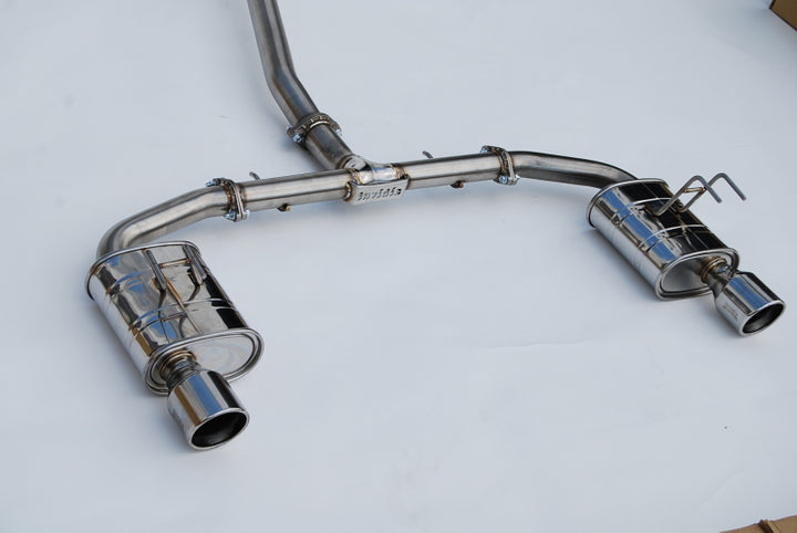 Invidia 2022+ Honda Civic Si (1.5T) 70mm Q300 Cat Back Exhaust - Rolled SS Tips - Bull Strap